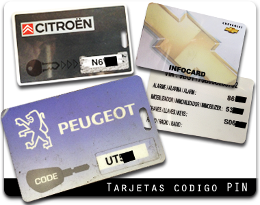 tarjetas pin